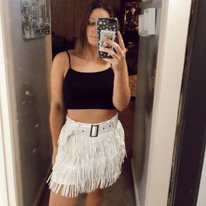 These Three Boutque fringe skirt